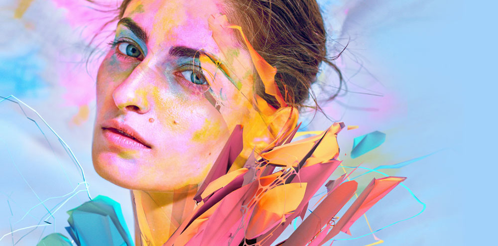 Colourful illustration of woman